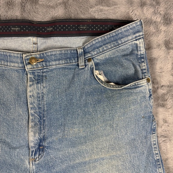 Wrangler Blue Slim Straight Jeans Classic Style - Picture 13 of 15